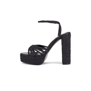 LPA Black Braided Platform Sandals